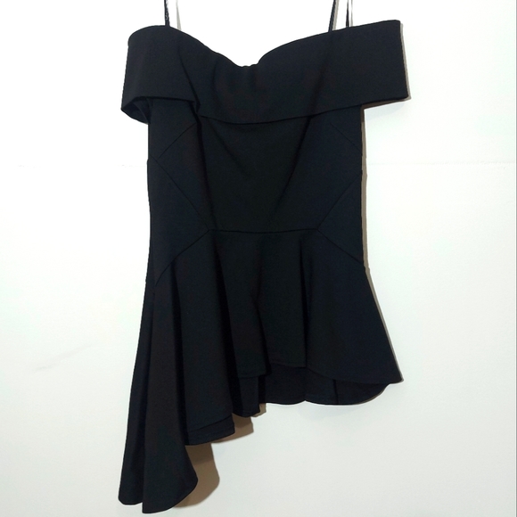 Lulus Black Off-The-Shoulder Top - Picture 2 of 14